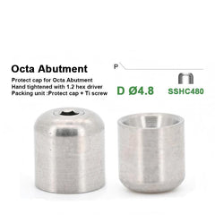 Ø4.0 Ø4.8 Ø5.0mm Healing Cap Octa Protect Cap Compatible with Osstem TS implant System